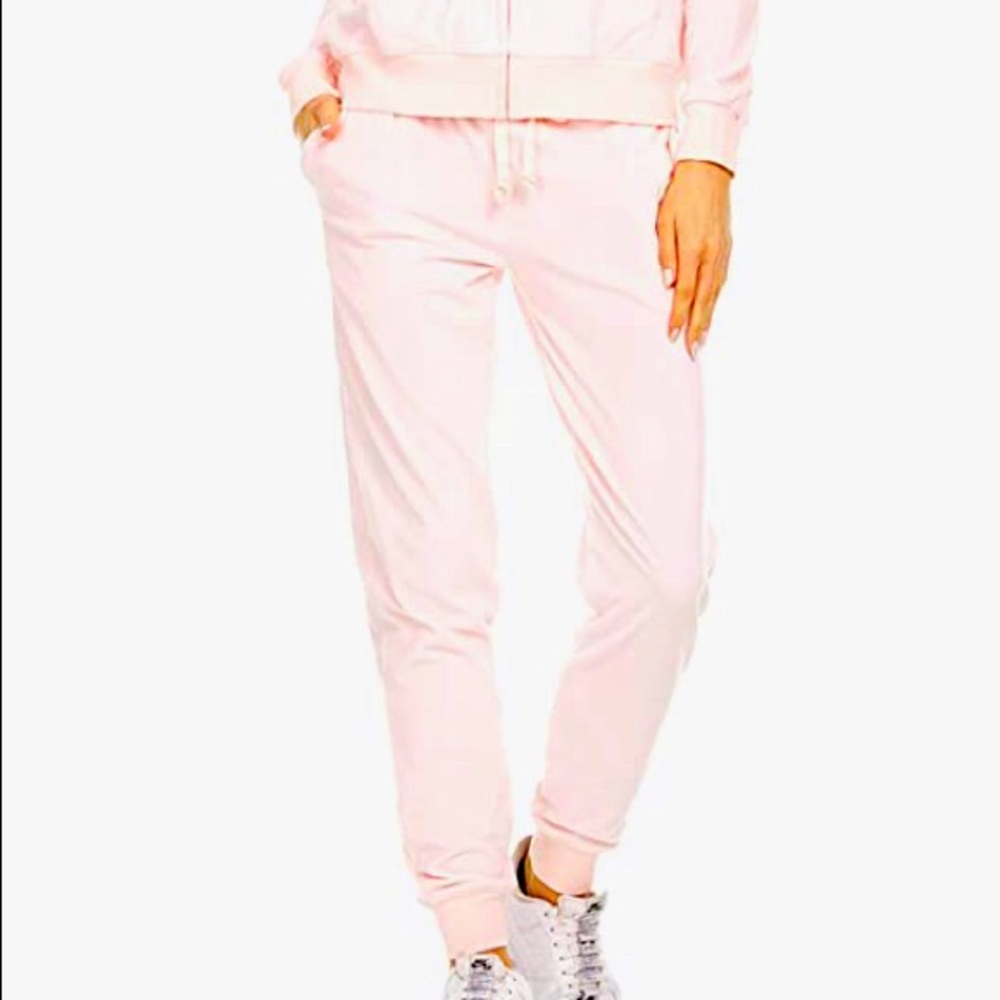 Pink Velour Lounge Joggers + Jacket